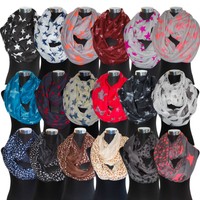 Neu! XXL Damen Loop Schal Schlauchschal Rundschal Tuch Herbst Schal Stren Muster