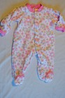 Sandy & Simon 0-3 Month Sleeper 100% Cotton One Piece Long Sleeve Floral