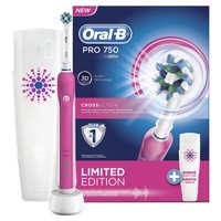 Braun Oral-B Pro 750 Pink Elektrische Zahnbürste mit Reiseetui