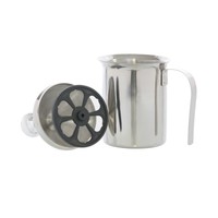 Milchaufschäumer Edelstahl manuell Füllmenge für ca 500 ml Milchschaum 