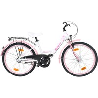 24 Zoll Galano Mädchenrad Jugendrad Cityrad Mädchenfahrrad WEIß / ROSA **NEU**