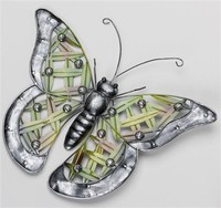 Wanddekoration Schmetterling 47 x 41cm  Garten Figur Deko Wanddeko Metall