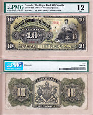 Scarce 1909 $10 Royal Bank of Canada "Black Frame" 630-10-04-14. Pmg Fine12