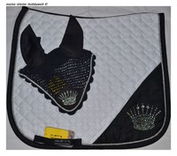 Traum  Dressur Set  , Neu ,Warmblut,  weiß- Schwarz,  Strass , neue Kollection