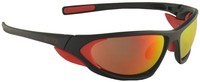 Uvex  Sonnenbrille Sportbrille Attack schwarz matt/ rot