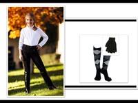 Größe 140 146 Kinder Vollbesatz Reithose Reithandschuhe Strümpfe schwarz NEU Ke