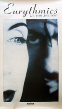 Rare Eurythmics We Too Are One 1989 Vintage Music Record Promo Store Poster