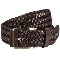Ledergürtel Herren / Gürtel Herren LINDENMANN, Flechtgürtel aus Rindleder, 35 mm