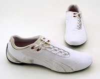 Sneaker Puma Ferrari Schnürer Sportschuhe Echtleder weiß Gr. 42