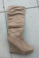 Stiefel braun Wedges Keilabsatz Größe 41 High Heels Sky Heels