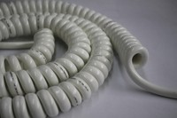 TBS - Spiralkabel PUR 3G1,5 weiß / 4 Meter / Gummi-PUR H07BQ-F / SP-019