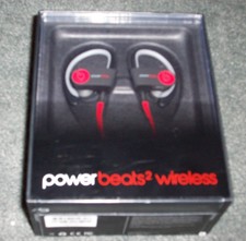 New Sealed Black & Red Beats By Dr. Dre Powerbeats2 Wireless In-Ear Headphones