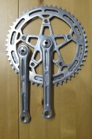 vintage rennrad kurbel crankset stronglight super competition 57 56 crank 52/47