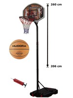 Basketballständer Hudora Chicago bis GH 305 cm 71664 + Ball u. Pumpe