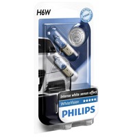 Philips H6W 12V 6W BAX9s WhiteVision 2st. Philips 12036WHVB2