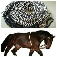 Longierhilfe - das ORIGINAL - 4 Größen - aus Baumwolle, Longierleine, Longe