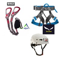 Klettersteigset LACD Pro + Salewa Via Ferrata Evo Gurt + Stubai Fuse Helm