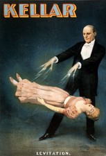 1894 Heinrich Kellar Magic Poster Magicians Levitation Trick Show New Print 564