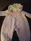 Nordstom Baby Quilted Velour Snowsuit Pink 6 months Ships Free!
