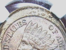 1908 1c Struck 10% Off Center error Indian Cent Ngc Ms-63