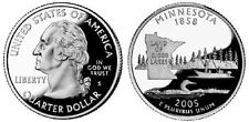Two Coins - 2005 Minnesota Silver Proof 25c Gem Cameo 10000 Lakes Quarters sh4