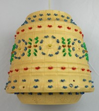 Vintage Lawnware 2310 Yellow Plastic Hanging Outdoor Light 2pc. Camping RV 11"