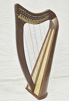 Irische Roundback Harfe 19 Saiten Halbtonklappen NEU Mit Softcase