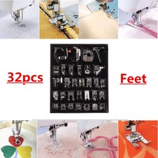32pcs Domestic Sewing Machine Presser Feet Kit For ACME jANOME FY YOKOYAMA JUKI