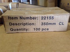 100 White Epoxy Drawer Slides Cabinet Left (Cl) 350mm #22155 New!