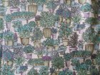 Estate Fabric Country Fair Hoffman Floral Flower Pot Garden Nature Plant Quilt