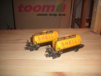 Märklin HO 2 x Güterwagen Waggon Wagen Kesselwagen Shell