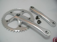 Kettenradgarnitur Prowheel 46Z silber Singlespeed Fixie Kurbelgarnitur Kurbel