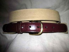 UNBRANDED mens elastic fabric khaki belt size 44