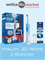 BRAUN Oral-B Vitality 3D White Clean Elektrische Zahnbürste inkl. 3 Bürsten