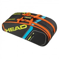 HEAD Core 6R Combi Tennistasche Schwarz Orange