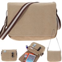Tasche QUADRA CANVASBAG DIN A4 Canvas Canvastasche Tasche Schultertasche CAMEL