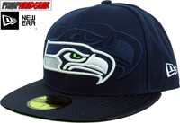 Seattle Seahawks New Era 5950 Seitenlinie Enganliegende Kappe + Geschenkbox