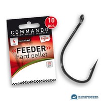 CARPZOOM COMMANDO FEEDER HARD PELLET HOOKS, KARPFENHAKEN MIT ÖHR ANGELHAKEN LOSE