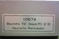 TRAIN WORLD 10674 ,  Dampflok BR 70 DR , Messingmodell , Spur H0 , in OVP  (Jü)