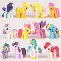 12X Bunte My Little Pony Puppe Princess Sammeln Action Figuren Spielzeug Gift