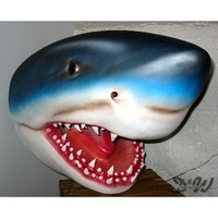 HAI KOPF lebensgroß HAIFISCH SHARK Deko Tier Figur MEERESTIERE zum Aufhängen