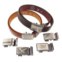 Herren AUTOMATIK Gürtel braun 105 - 135 cm mit wählbaren Schnallen