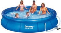 BESTWAY Fast Set Pool 305x76cm Familienpool Schwimmbecken Quick up Easy Pumpe