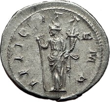 GORDIAN III 240AD Authentic Genuine Ancient Silver Roman Coin Felicitas i59123