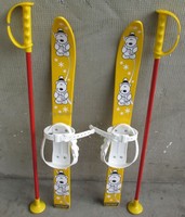 Babyski Lernski 70cm Kinderski für Kinder in Fabe Gelb Teddybär