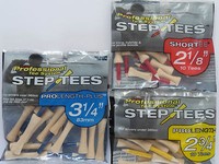 ab 30 STEP-Holztees von PRIDE GOLFTEE in 3 Längen 53 mm bis 80 mm