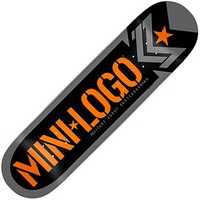 Mini Logo Skateboard Deck - Minilogo Bomb - 7.75 Grau