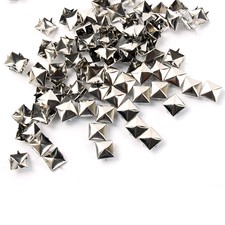 Silver Pyramid Rivet Metal Studs Spots Spikes Punk Leathercraft 100pcs