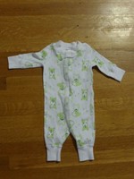 Hanna Andersson Organic Cotton Night Night Baby Sleeper Zip Pajama Sz 50 0-6 Mo.