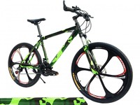 26" Zoll Mountainbike Fahrrad 21-Gang MTB Neon Camouflage Tarnfarbe Army NATO 